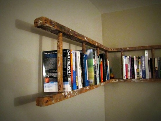 Ladder Turned Bookshelf Ladder Turned Bookshelf