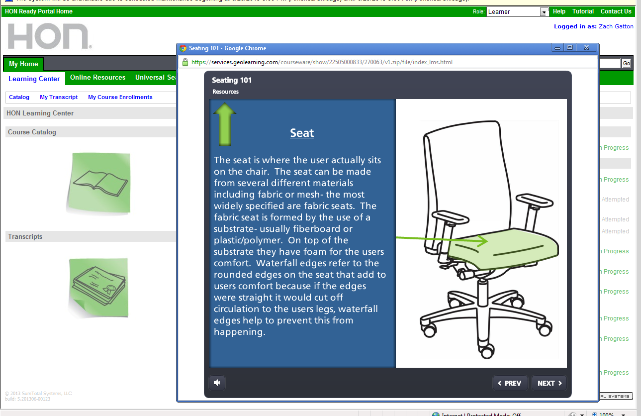 Check out our latest training- Seating 101. The Learning Center allows you to learn more about HON’s products and programs without having to leave the house.