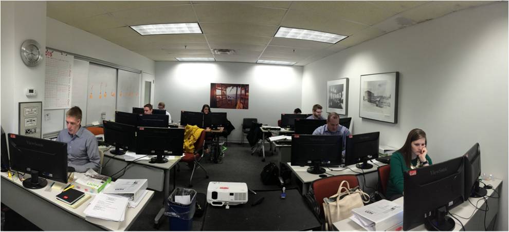 Pictured: Training class in Customer Solutions training room 