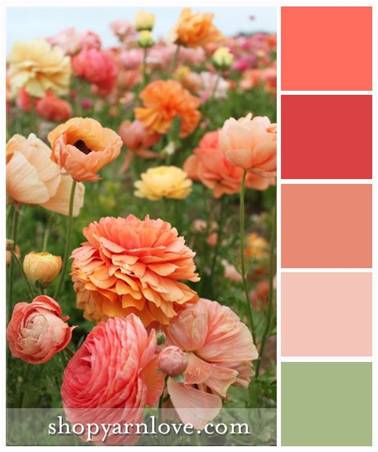 Spruce up sage green with a bright peach