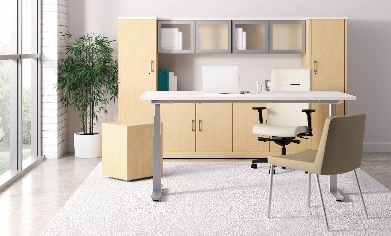 Find the worksurface height that best supports you while you work