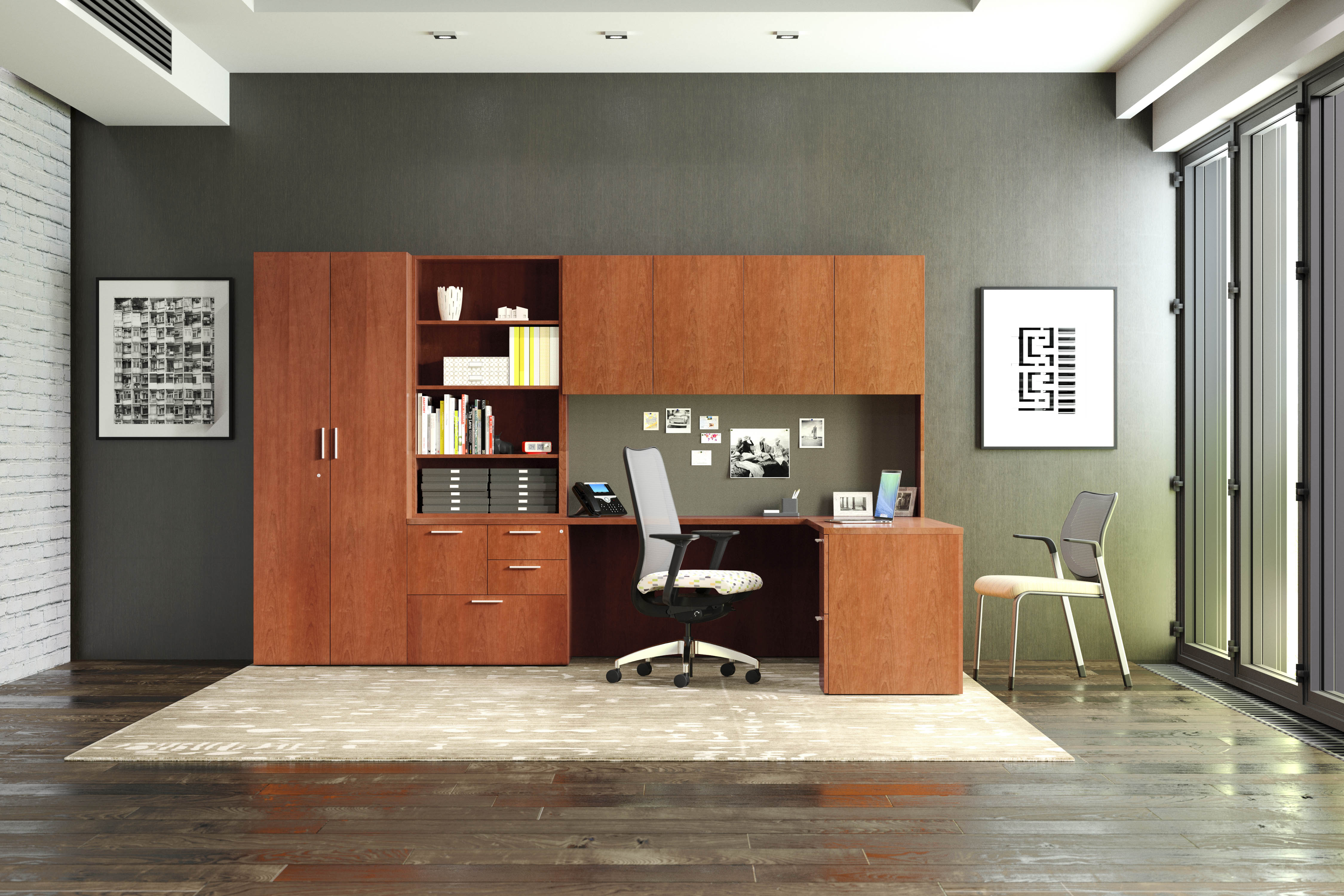 Centerpiece veneer desks bring quality front and center in any office